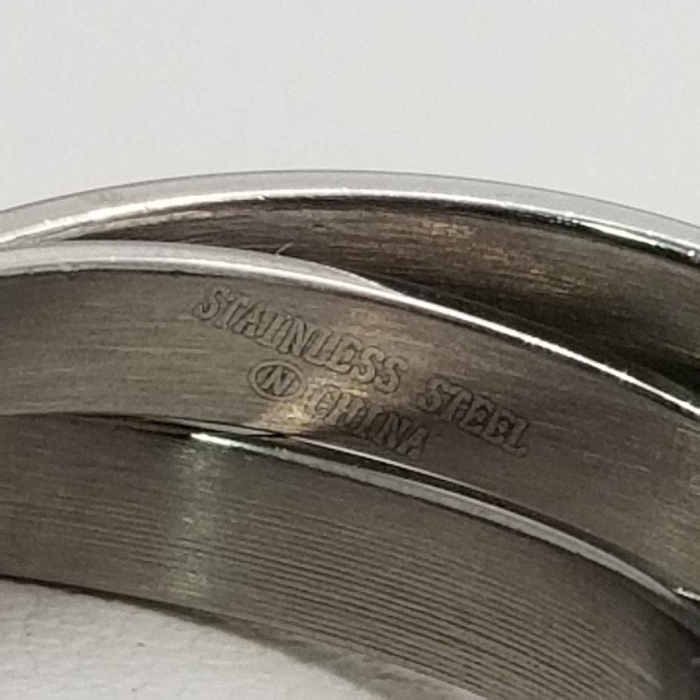 Stainless Steel Triple Rolling Ring Sz 7.75 - Picture 7 of 8